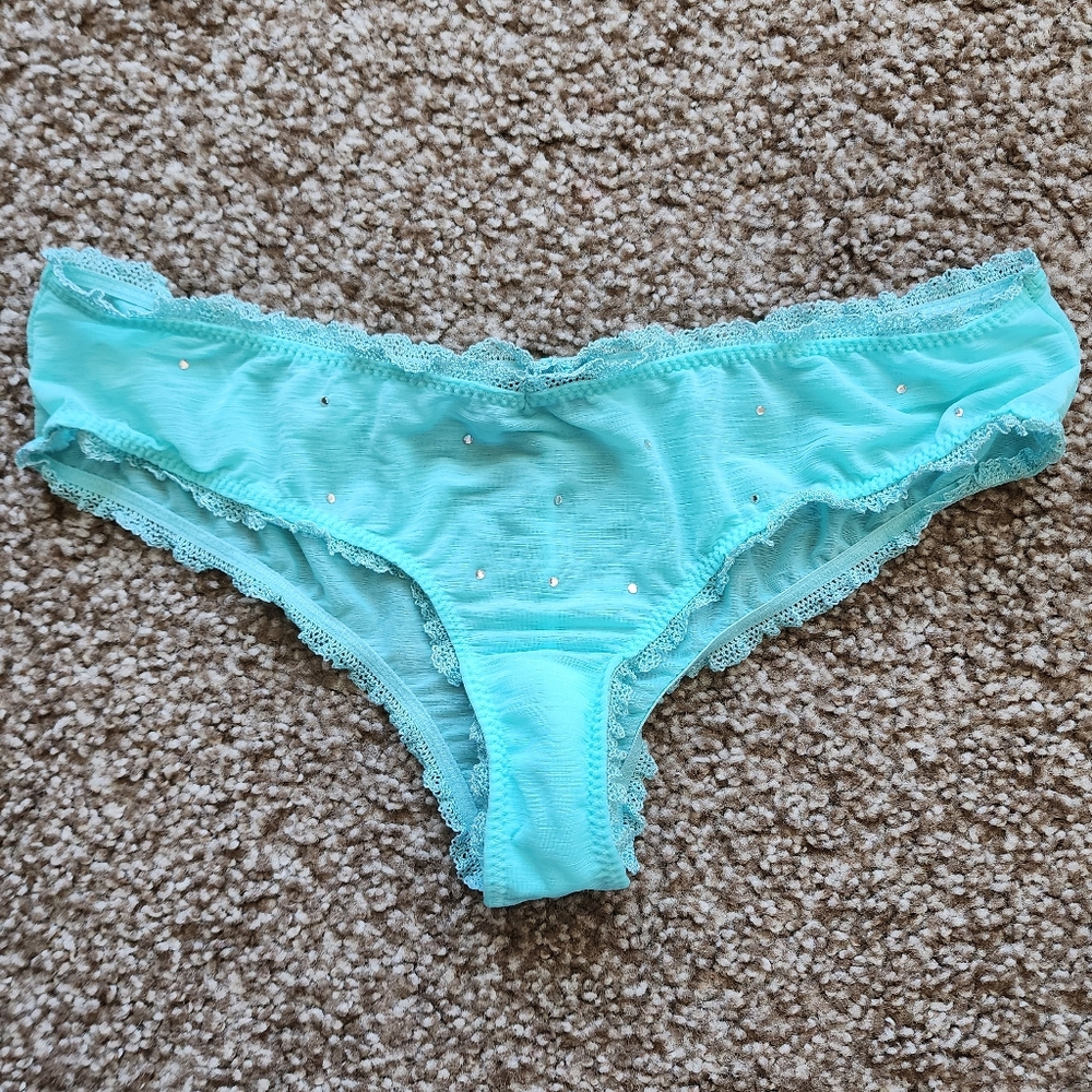 VTG Victoria's Secret Sexy Little Things Rhinestone Pink Panty NWOT
